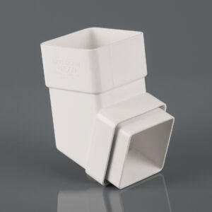 112.5° Square Downpipe Offset Bend Arctic White