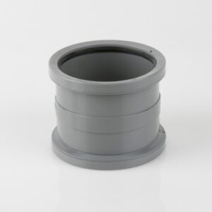 Double Socket Industrial Pipe Connector Grey