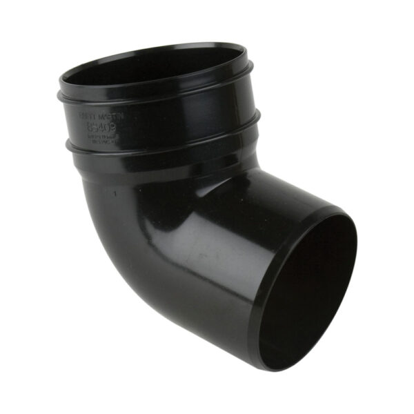 112.5° Industrial Single Socket Bottom Offset Black