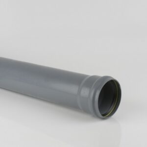 2.5m, 3m, 4m, 6m Single Socket Industrial Pipe Grey