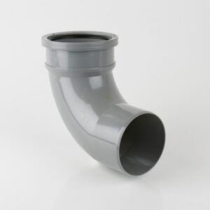 92.5° Industrial Single Socket Bend Grey