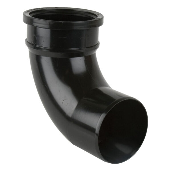 92.5° Industrial Single Socket Bend Black