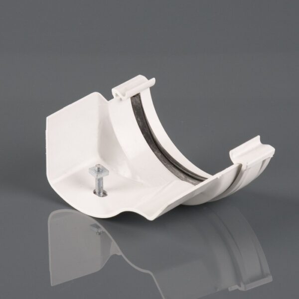 Roundstyle To Ogee Left Hand Gutter Adaptor Arctic White